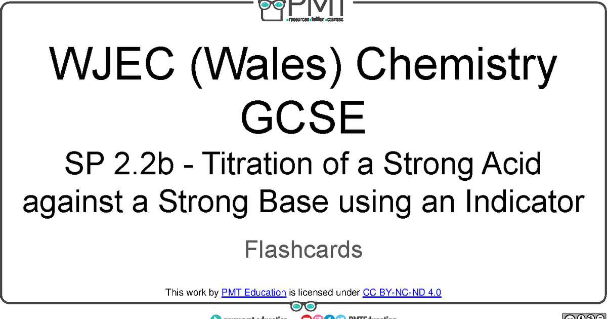 Flashcards Practical Skills WJEC (Wales) Chemistry GCSE PMT Education
