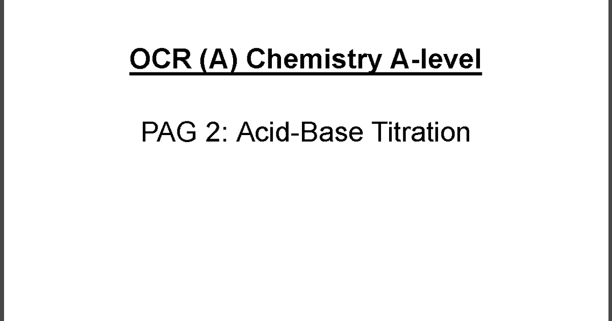 Notes practical skills ocr a chemistry a level pmt education