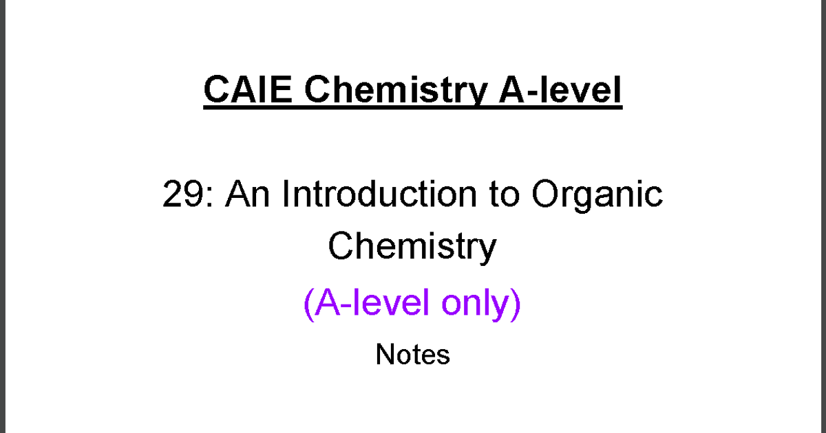 Summary notes a2 caie chemistry a level pmt education