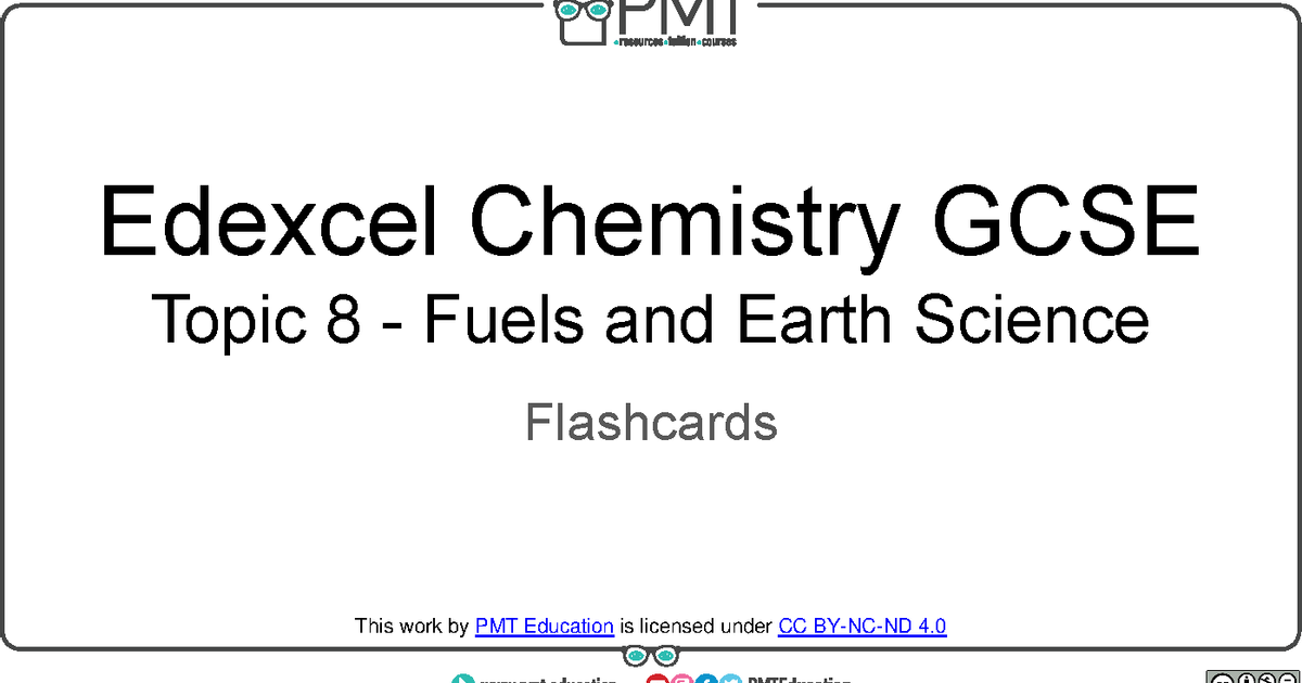 Flashcards Bundle Edexcel Chemistry GCSE PMT Education