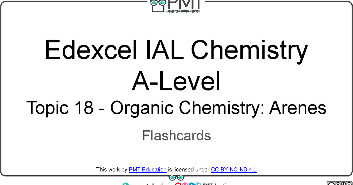 Flashcards Bundle Edexcel Chemistry IAL PMT Education