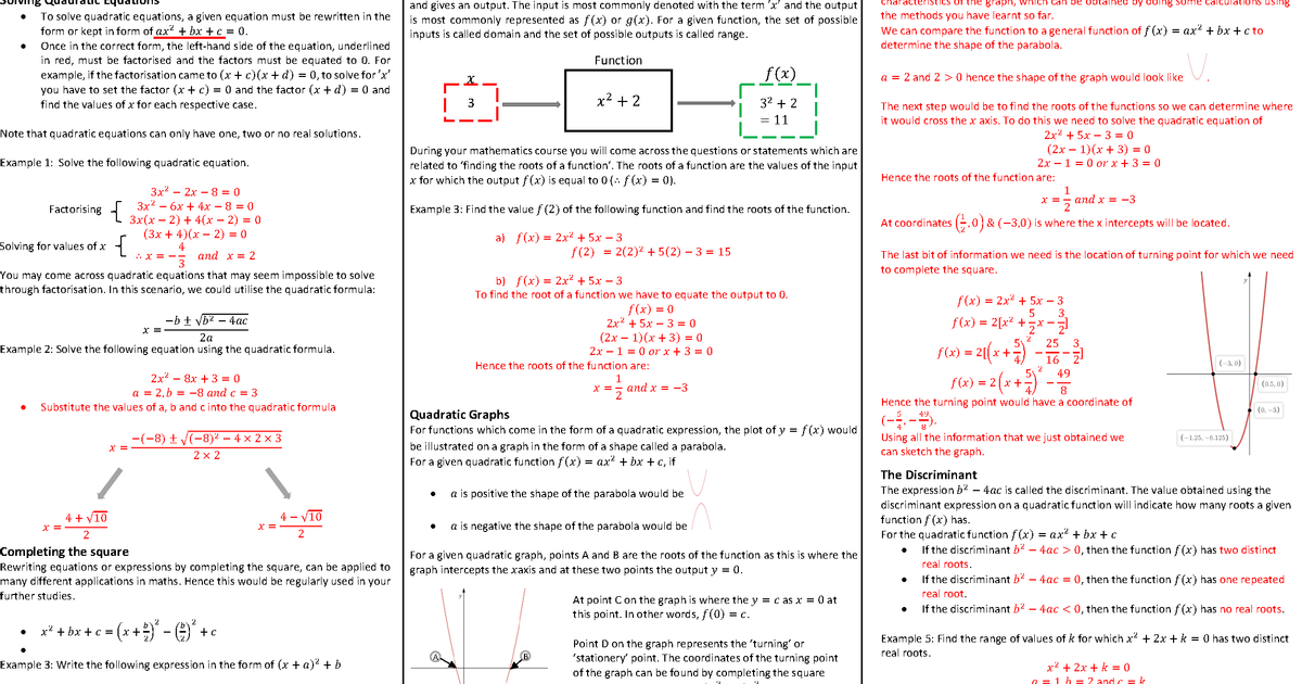Cheat sheets year 1 pure aqa pmt education