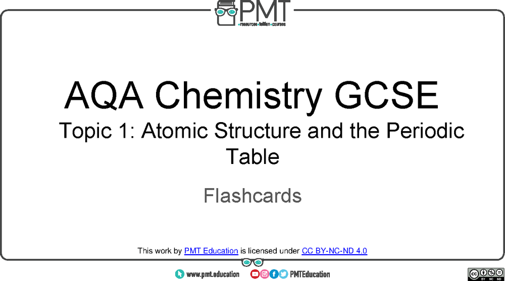 aqa gcse chemistry flashcards pmt education