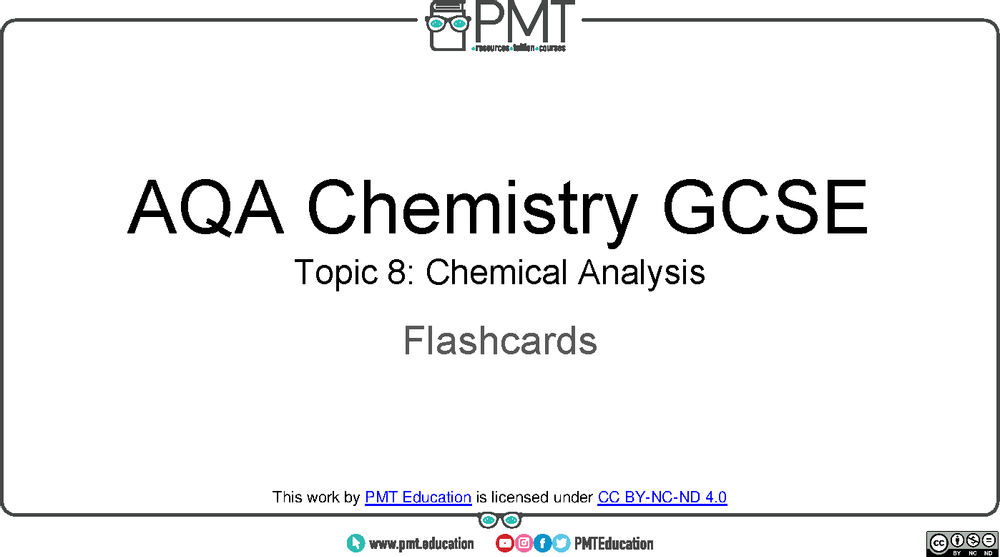 aqa gcse chemistry flashcards pmt education